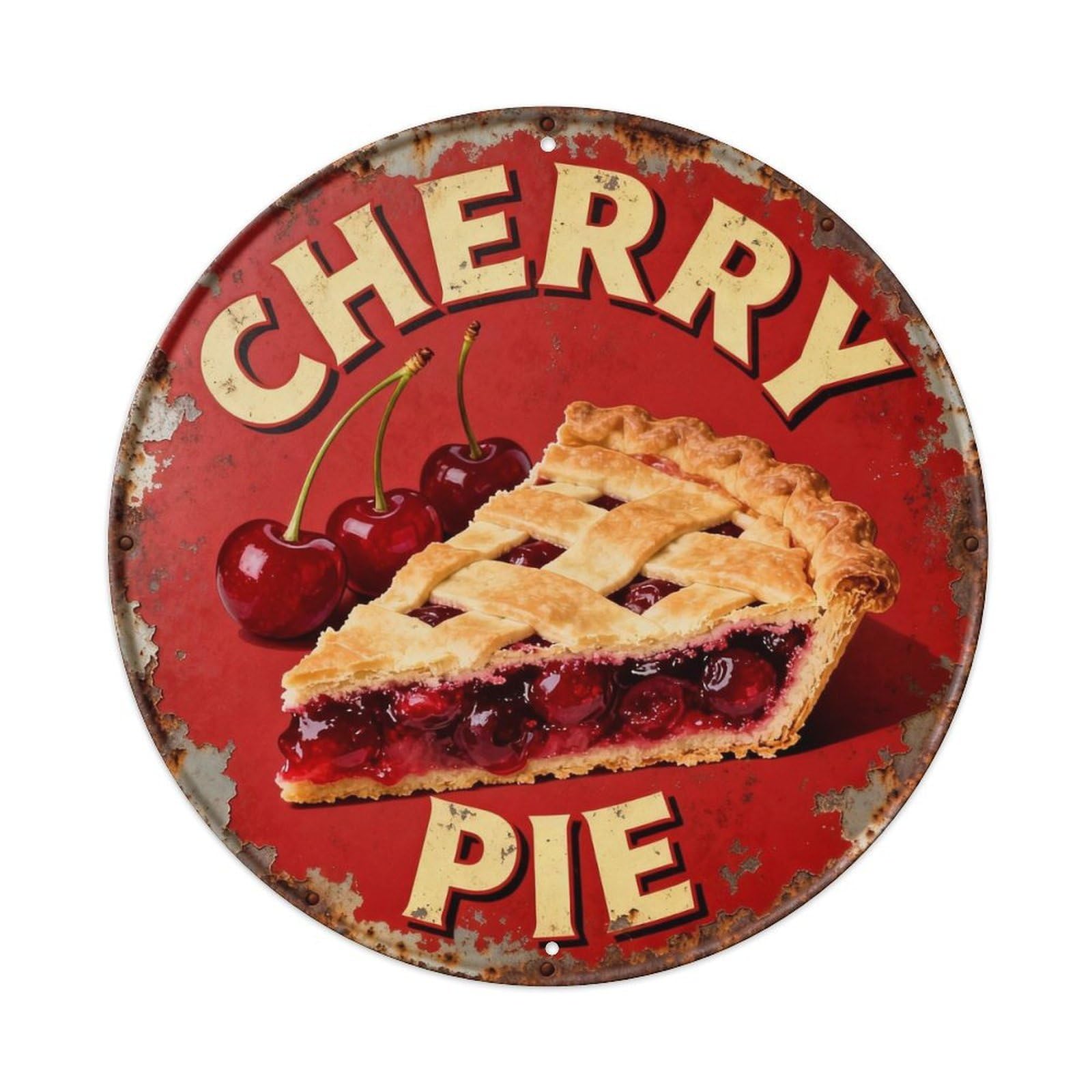 Cherry Pie Metal Tin Sign Plaque