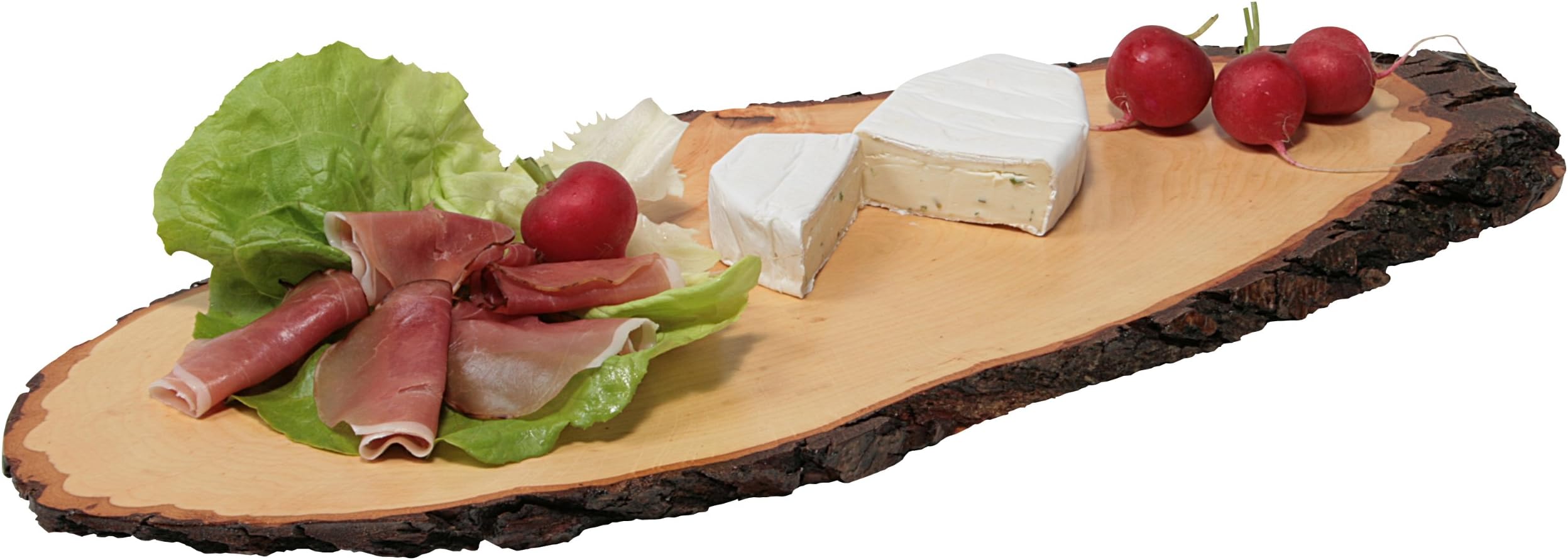 Kesper 61202 Serving Platter 50-59x20x1.8 cm Alder Bark Wood