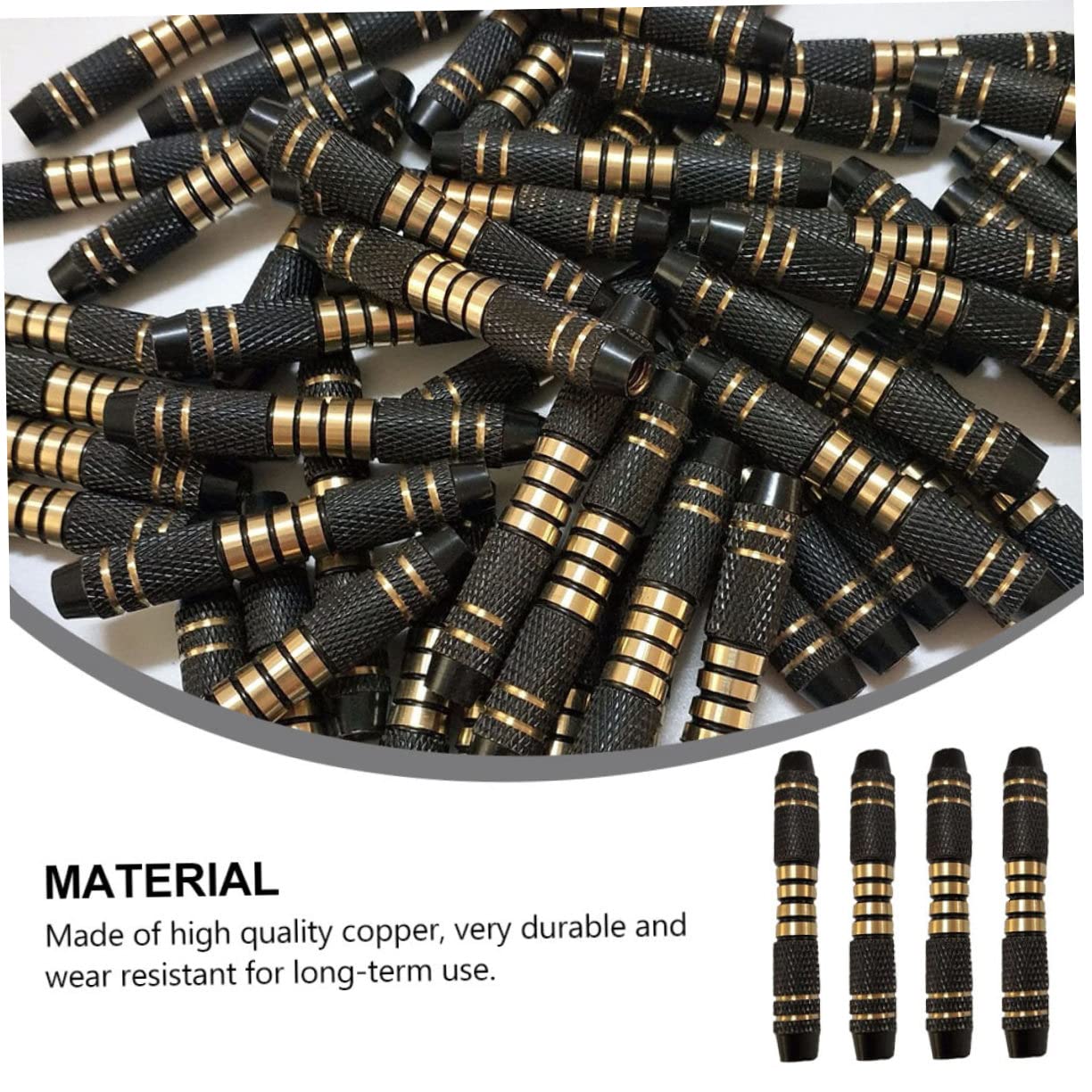 6 stuks koperen dartpijlen vervangen barrelaccessoires, 16 g stalen tip
