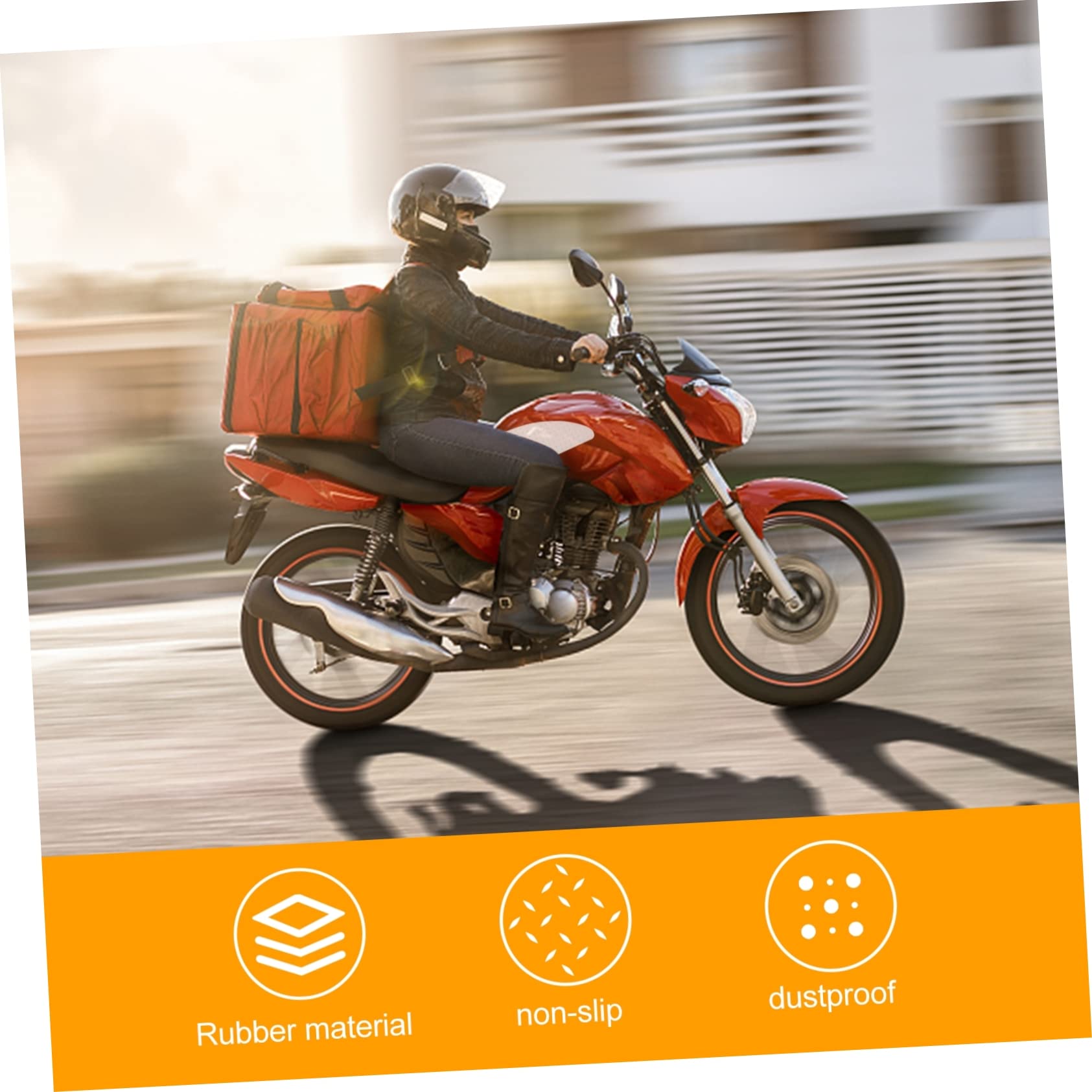 3 Pares Antideslizante Para Motocicleta Pegatinas Automotrices Tapón Libro Marrón Motocicleta Pegatinas Rodillera Pegatinas Coche Tanque Apliques Caucho Ecológico