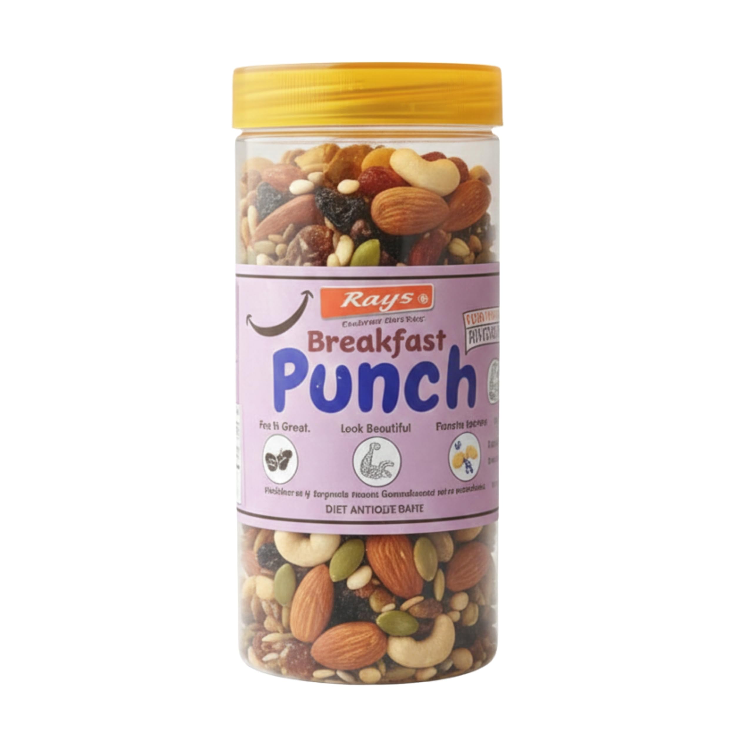 Rays | Trail Mix – Breakfast Punch | Ready-to-Eat Mixed Nuts & Seeds Snack for 500g-image-46