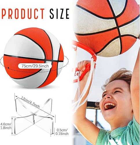 Miniatura 9 de Liliful Autograph Baloncesto con soporte de bola acrílica, bolígrafo de firma y bomba en blanco, bola oficial de 4 paneles, regalos para