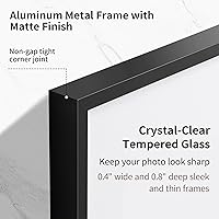 Vista 61 de Fun Memories Portarretratos de metal de 16 x 20 pulgadas con paspartú de 11 x 14 pulgadas, acabado de aluminio cepillado, parte delantera de vidrio