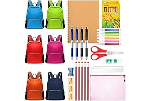 Backpack Essentials: 18 Backpacks and 576 Pcs of School Supplies Bulk