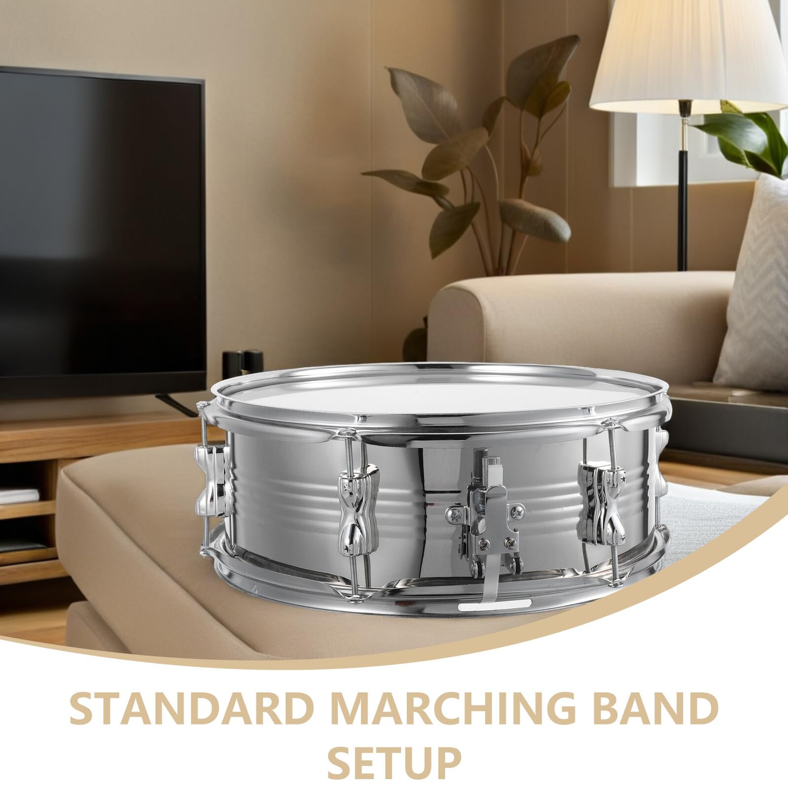 TOYANDONA Rullante da Marcia Percussione per Band Musicali Eventi e Spettacoli Sul Palco Kit Completo con Tracolla e Bacchette per Musicisti Adulti e Performance di Gruppo