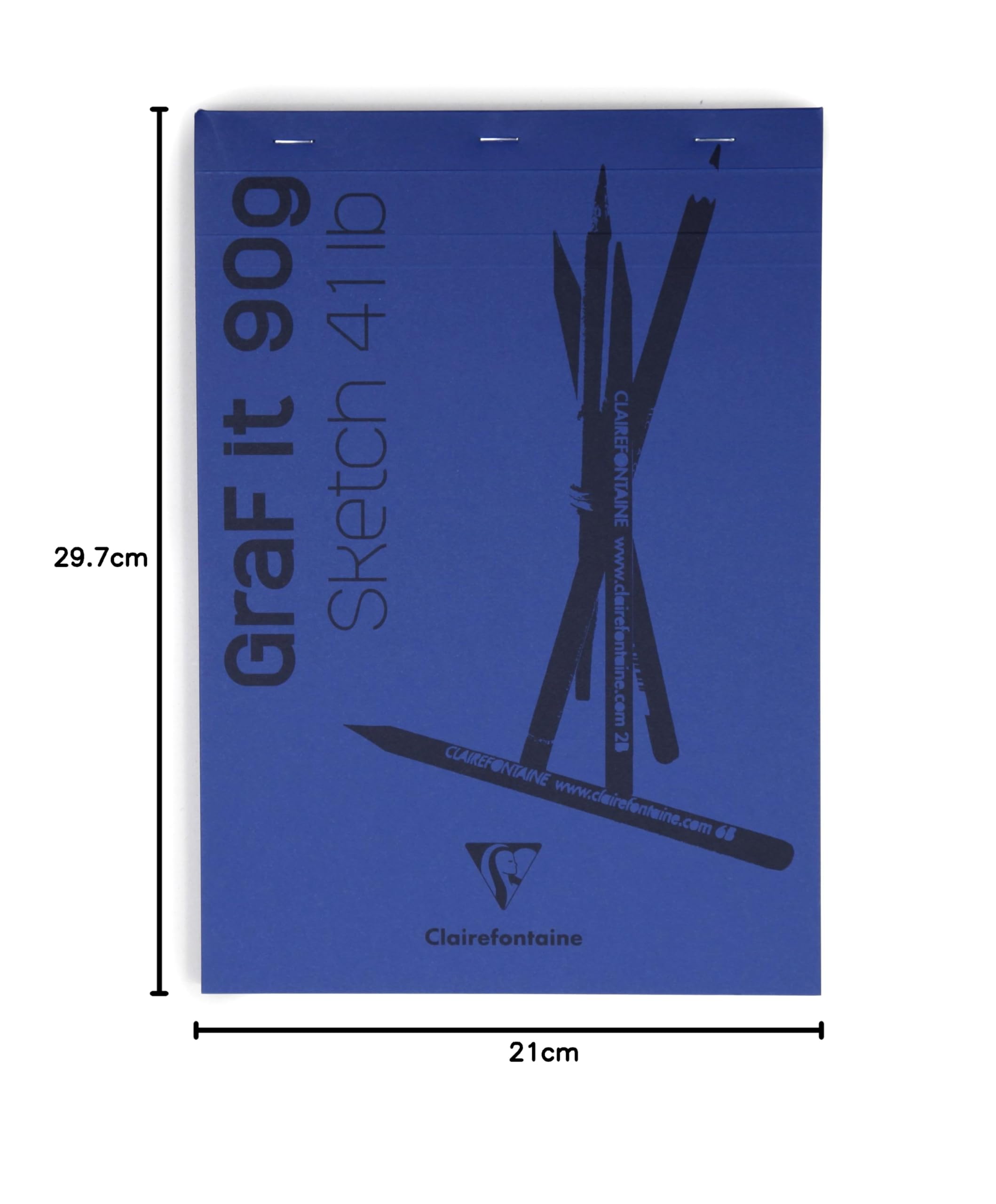Clairefontaine 96623C (pakiet) – Zestaw 5 bloków rysunkowych GraF’it – 80 arkuszy gładkiego papieru – A4 – 90 g – okładka w kolorze losowym Szkicownik Blok do szkiców