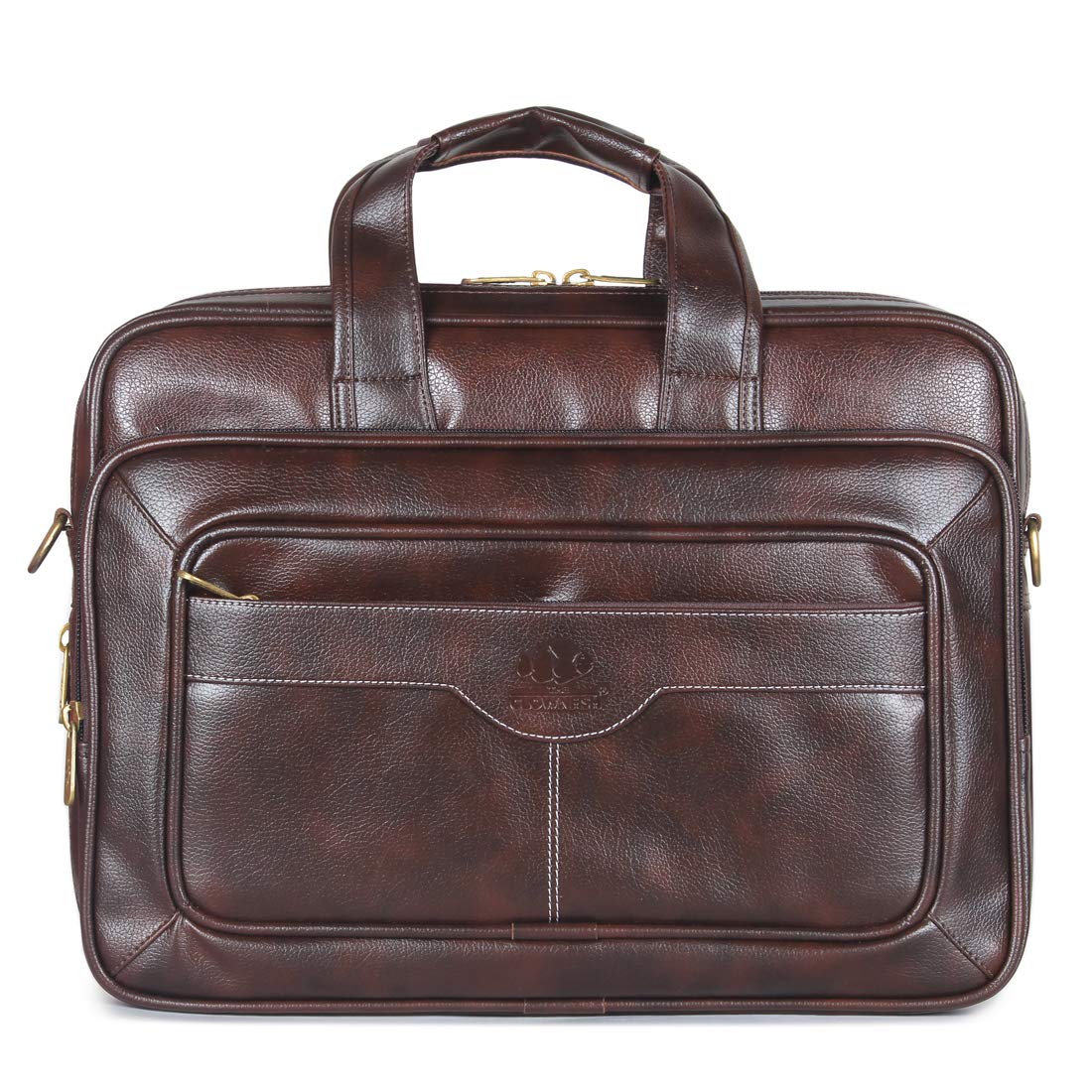 THE CLOWNFISH Unisex-Adult Faux Leather Expandable Capacity 15.6 Inch Laptop Messenger And Sling Bag Briefcase (Dark Brown) (B08Q4B6H57) Amazon Price History, Amazon Price Tracker
