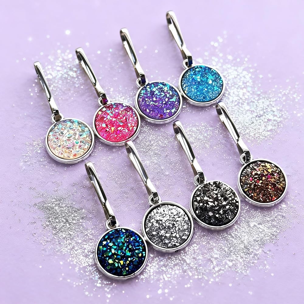 8 Pack Zipper Pulls Charms, Bright Colors Replacement Bling Zipper Pulls, Bling Charms for Jacket, Purse, Packbag - Image 3