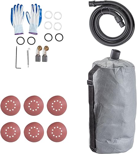 Miniatura 9 de VEVOR Lijadora de paneles de yeso 750W, lijadora eléctrica para paneles de yeso velocidad variable 800-1750 RPM, lijadora plegable con mango de