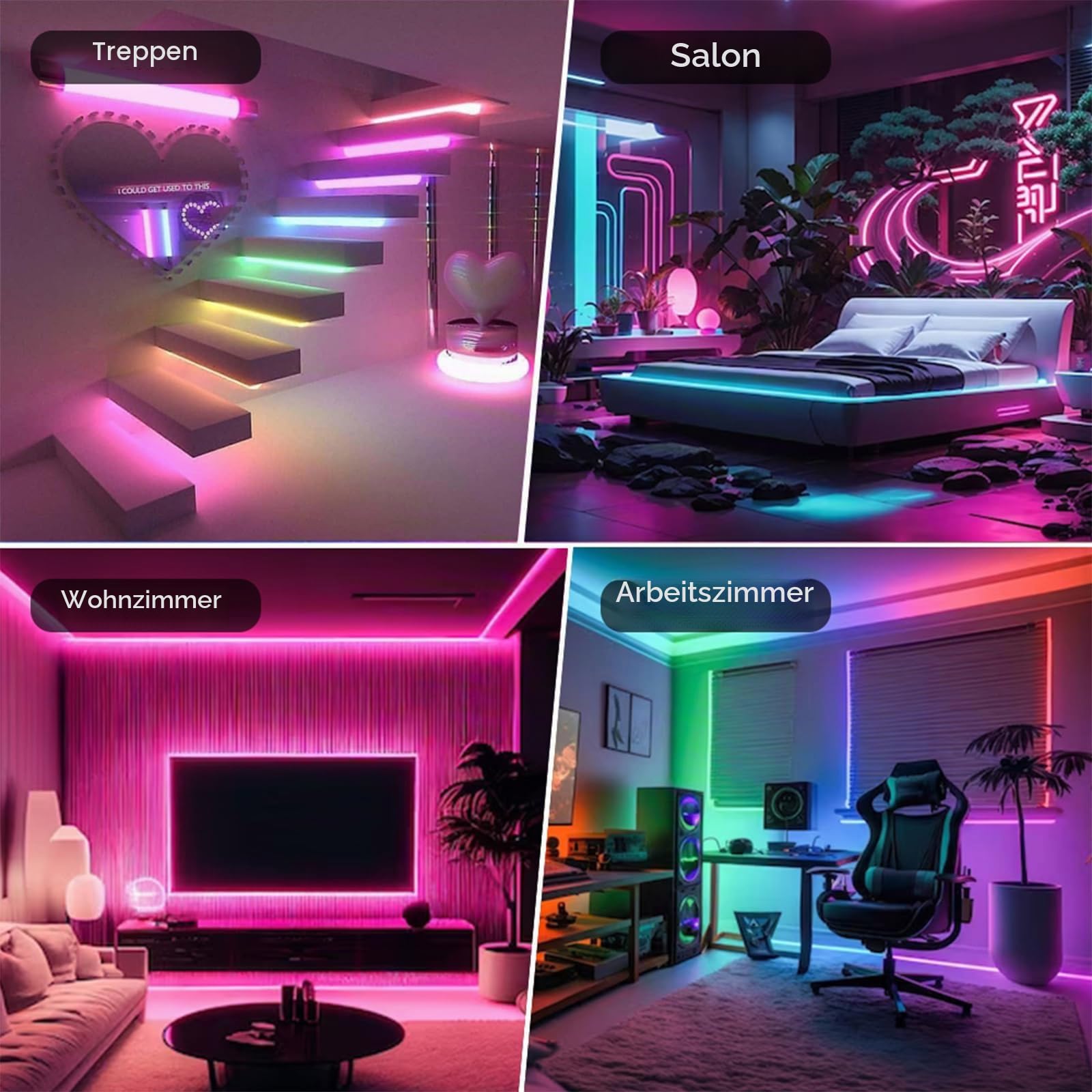 5V WiFi RGB Neon LED Streifen, 360° illumination WS2812B Adressierbare Wasserdicht Diffusion Silikon Neon Flex LED Schlauch, Smart Phone Gesteuert, Kompatibel mit Alexa Google Assistant (4M)