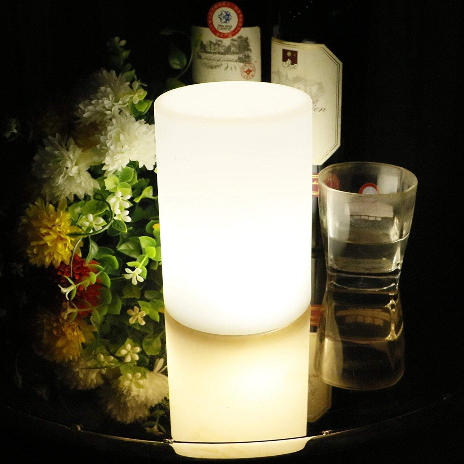 Cylinder Shape Color LED Mood Lamp, Rechargeable Dimmable Night Light with Remote Control 16 Dimmable Colors 4 Effects for Kids and Adults,Ambient Decorative Party Lighting (10 * 15cm)