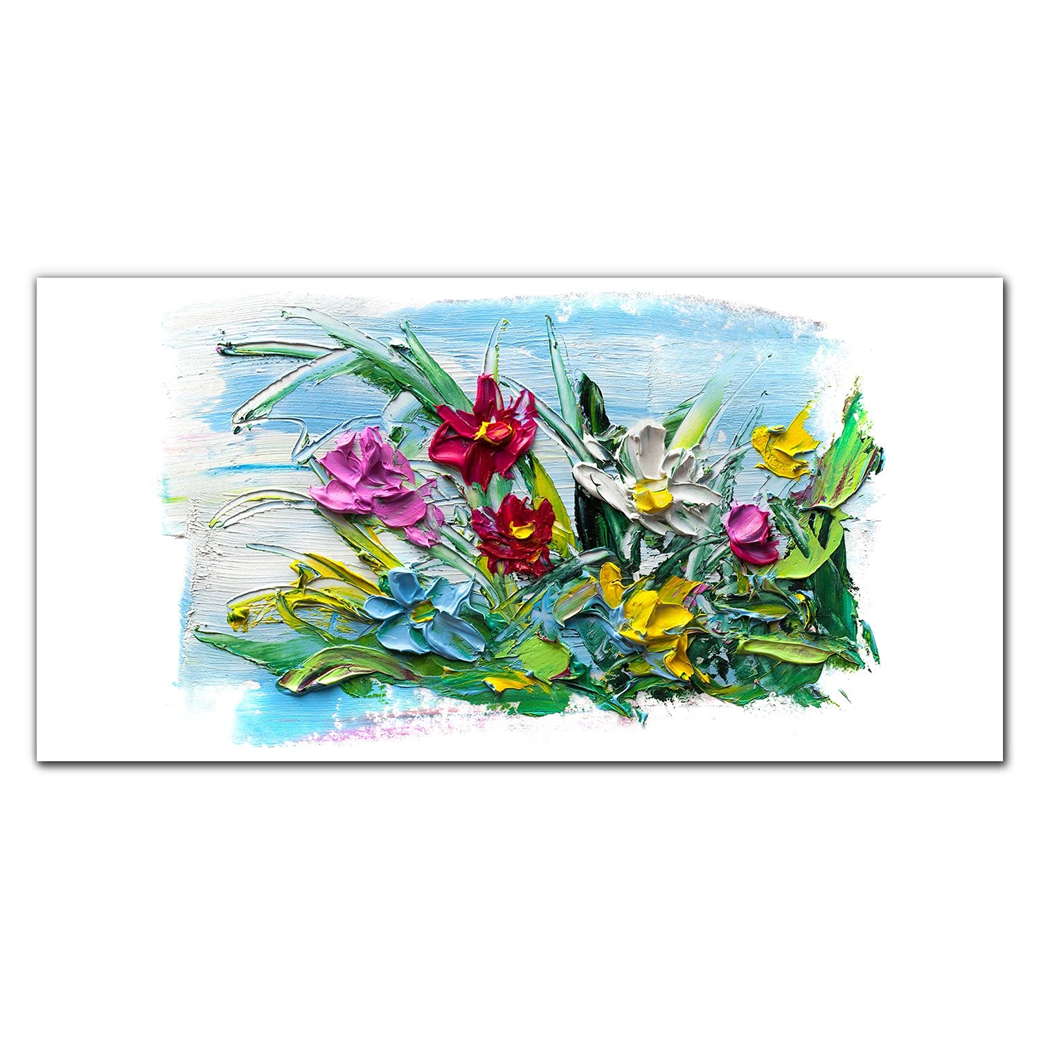 Impression sur verre fleurs 100x50cm pour décorer un salon design - 8