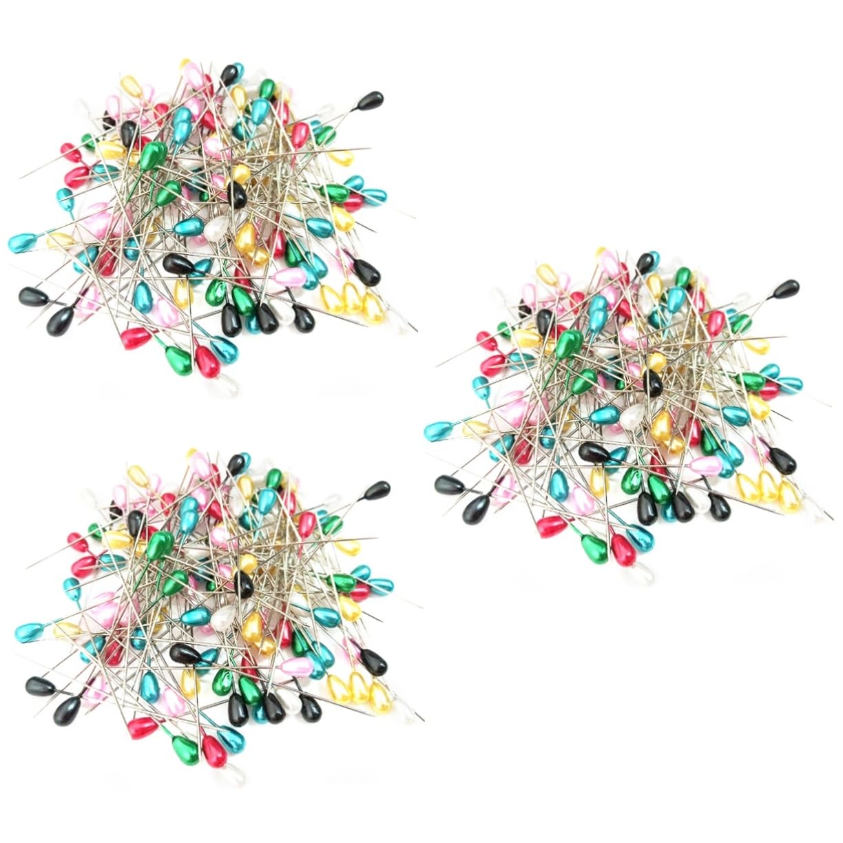 NUOBESTY Juego De 3 Piezas De Herramientas Esenciales para Costura Y Manualidades con Forma De Lágrima Planas Rectas Y Fáciles De Usar 288 Unidades X 3