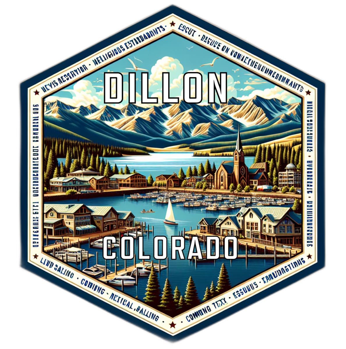 Dillon Colorado Travel Destination Souvenir Vinyl Decal Sticker 2-Inch