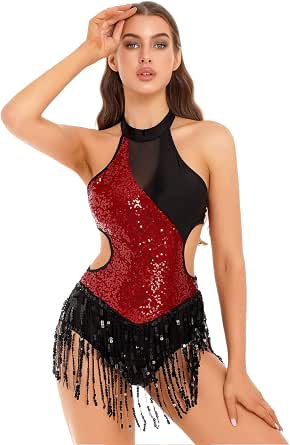 ACSUSS Women's Ballet Dance Crop Top – Sleeveless Cross Ruched Mesh Sparkly Rave Party Top