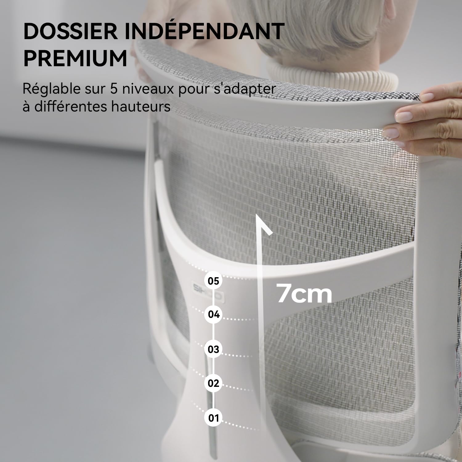 SIHOO Doro S100 Chaise de Bureau Ergonomique - avec Un Soutien Lombaire Dynamique Double, Dossier réglable sur 5 Niveaux, accoudoirs coordonnés en 4D, Angle d'inclinaison Maximal de 135 degrés, Blanc