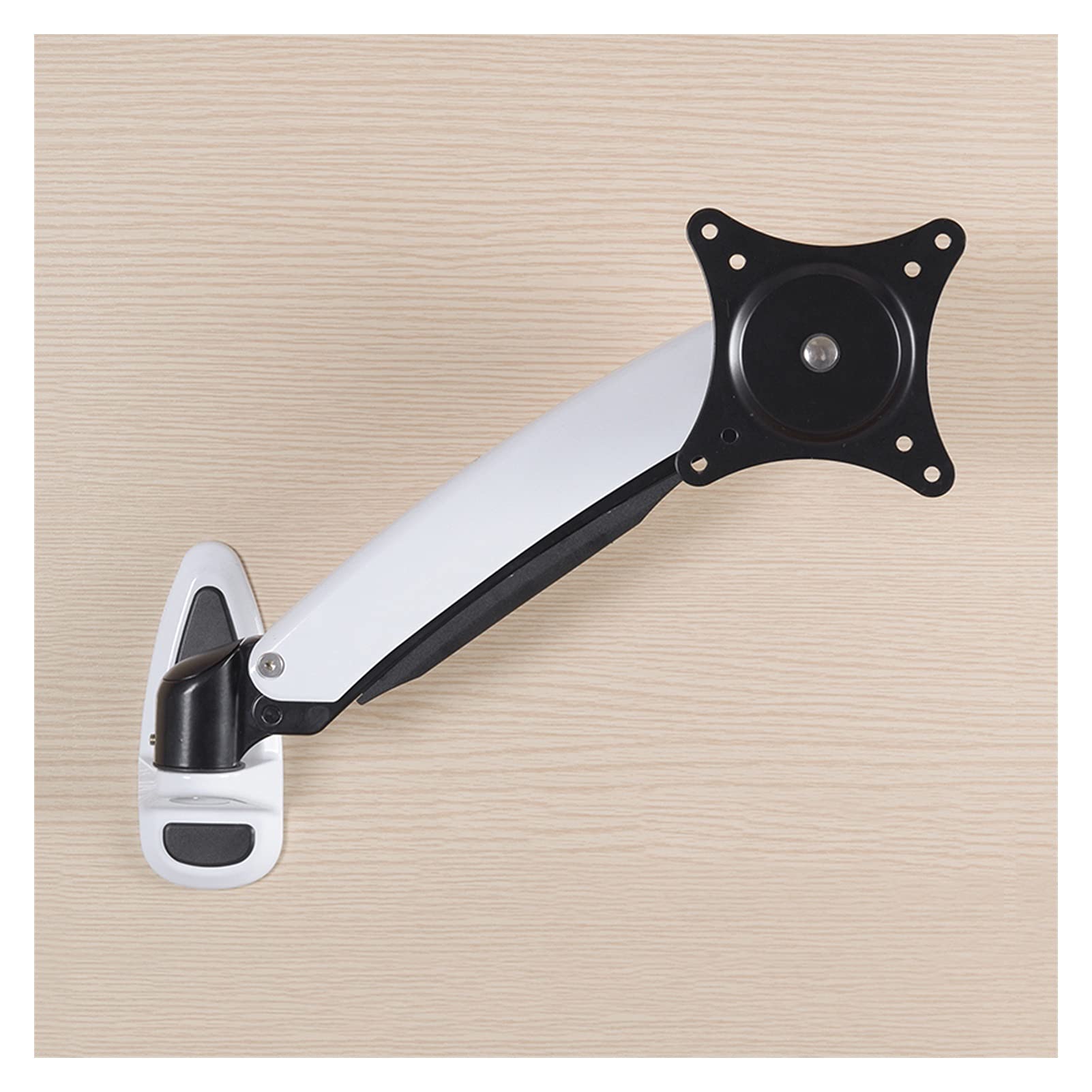Monitor Mount Long Arm Monitor Stand Mechanical Spring Single Monitor Stand Mount 12"-27" Wall Mount Monitor Stand Arm, Holds 7.7 to 16.5 L(White-One Arm