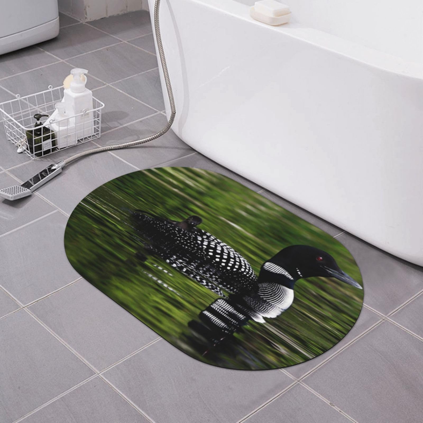 Tapis de bain absorbant en diatomite Loon Nature antidérapant et moderne