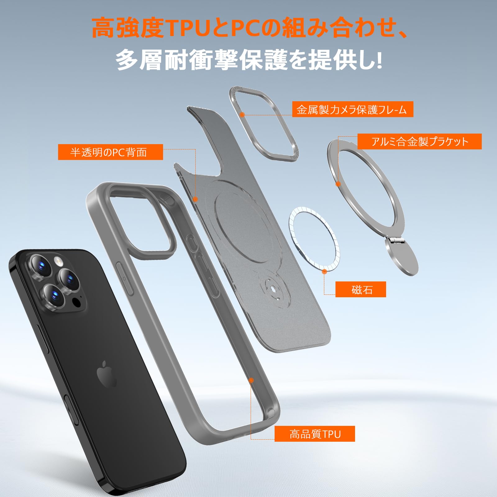 Amazon.co.jp: iphone 15 pro 用 ケース MagSafe対応 ワイヤレス