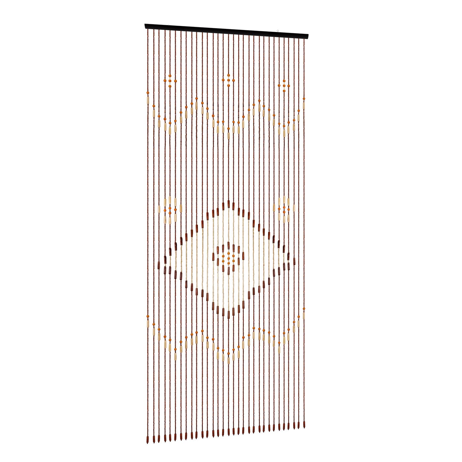 zguoeouo Wooden Beaded Door Curtain Fly Screen with 31 Strings
