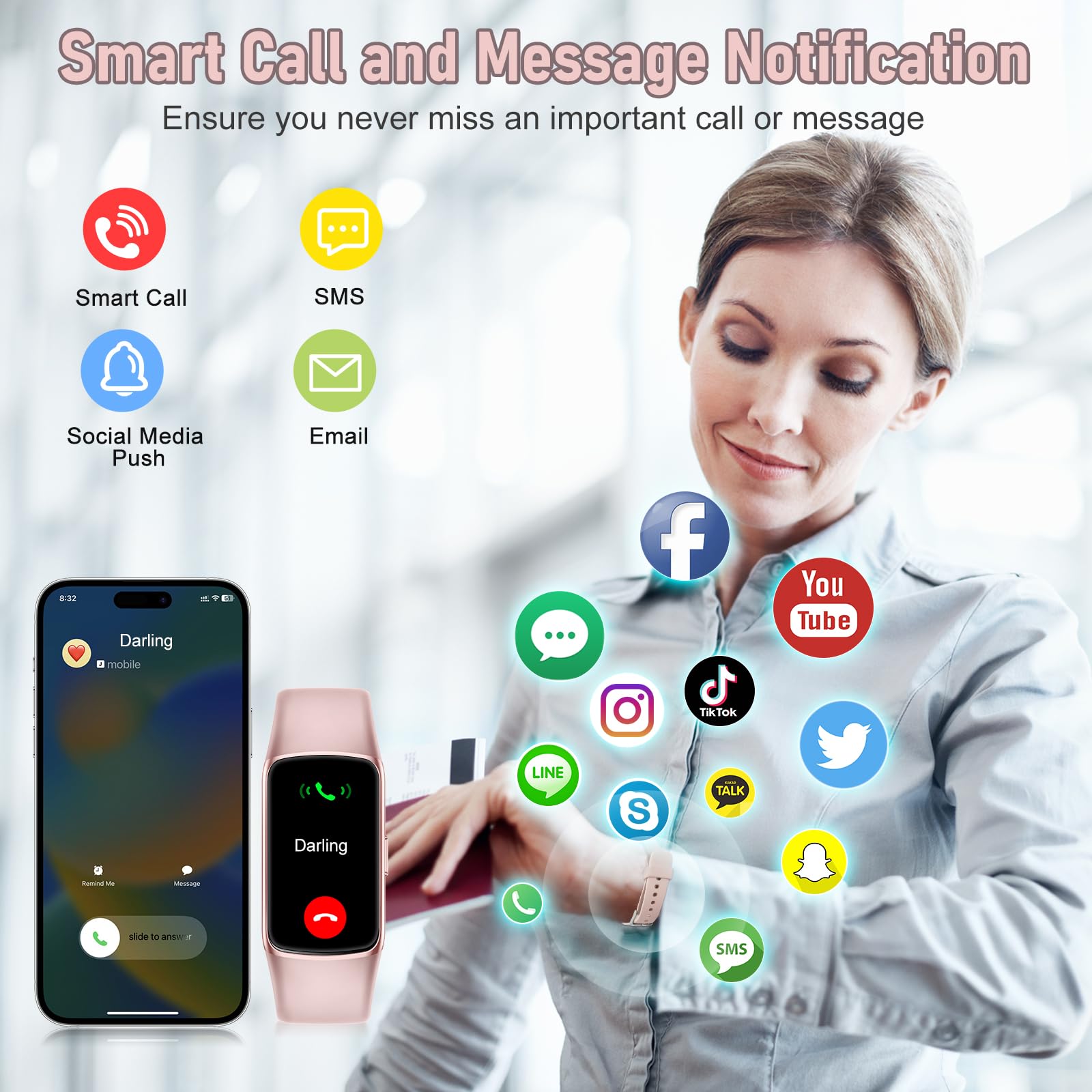 Zeacool Fitness tracker con frequenza cardiaca 24/7, monitoraggio dell'ossigeno nel sangue, monitoraggio del sonno, 123 modalità sportive, contacalorie, contapassi, impermeabile IP68, contapassi, per