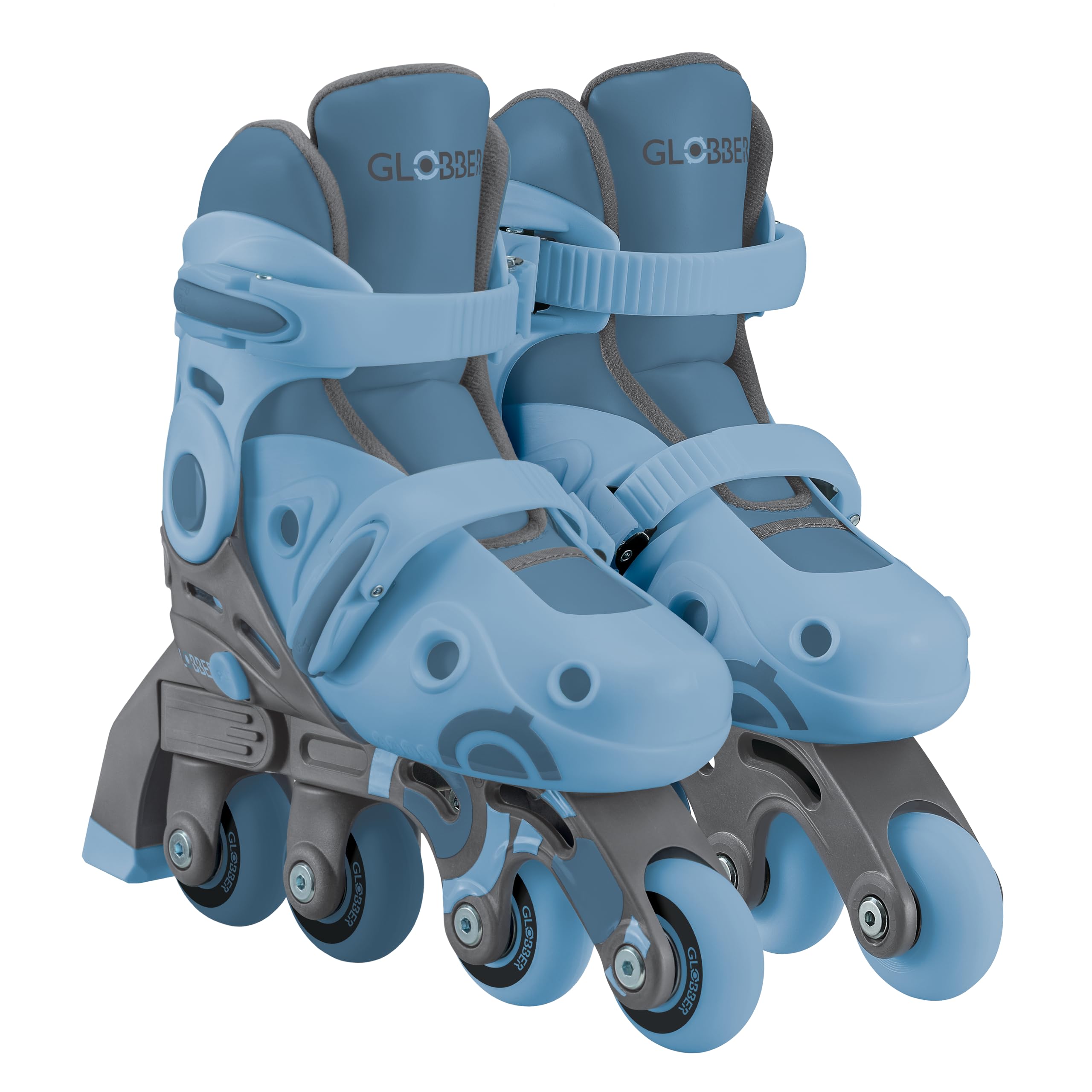 Globber - Learning 2EN1 - Evolutionary Inline Skates - Size 2 from 30 to 33, Blue
