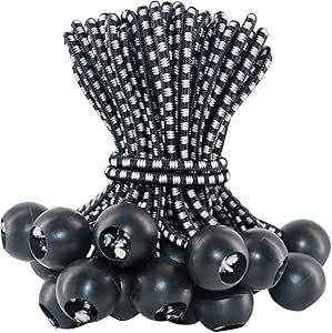 30 Pezzi Corda Elastica Per Teloni, 4mm Corde Elastiche - Telo Con Occhielli, Corda Elastica Per Sdraio, Corde Elastiche Con Sfere Supporto Per - Foto 4