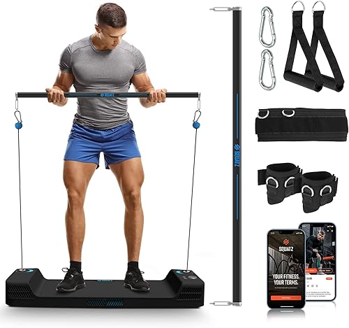 Miniatura 8 de SQUATZ Apollo Board Mini máquina inteligente de cable de gimnasio en casa de resistencia de 150 libras  Entrenador funcional para entrenamientos de
