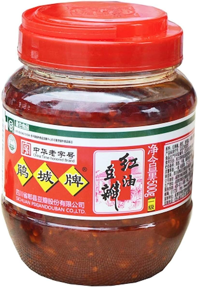 Sichuan Pixian Boad Bean Paste with Red Chili Oil - 17.6 oz (500g) | Hong You Dou Ban(Original Pack)