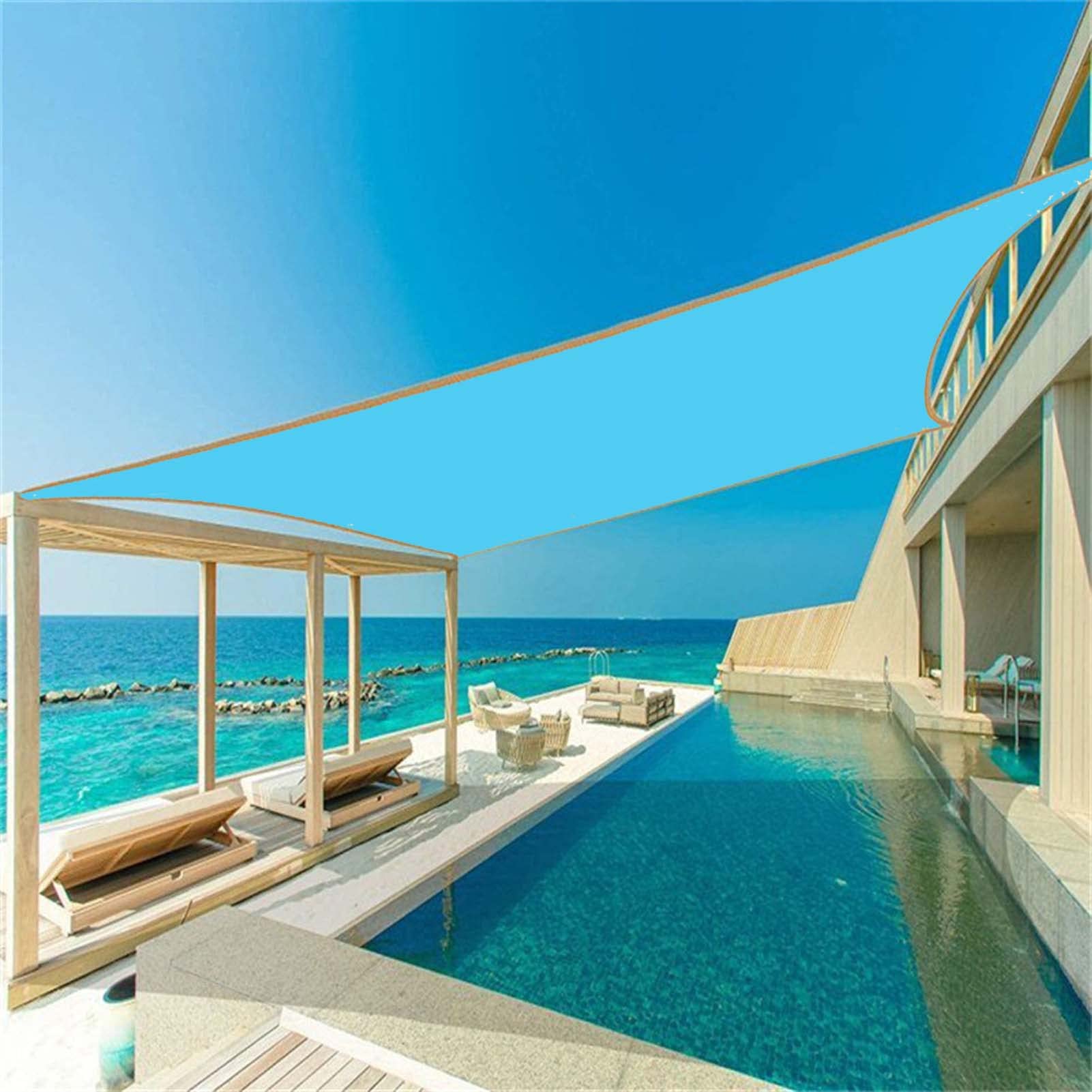 Voile d'ombrage imperméable 4 x 5 m – Auvent carré pour une utilisation en extérieur Protection UV et vent Parfait pour l'ombre du jardin et facile à installer