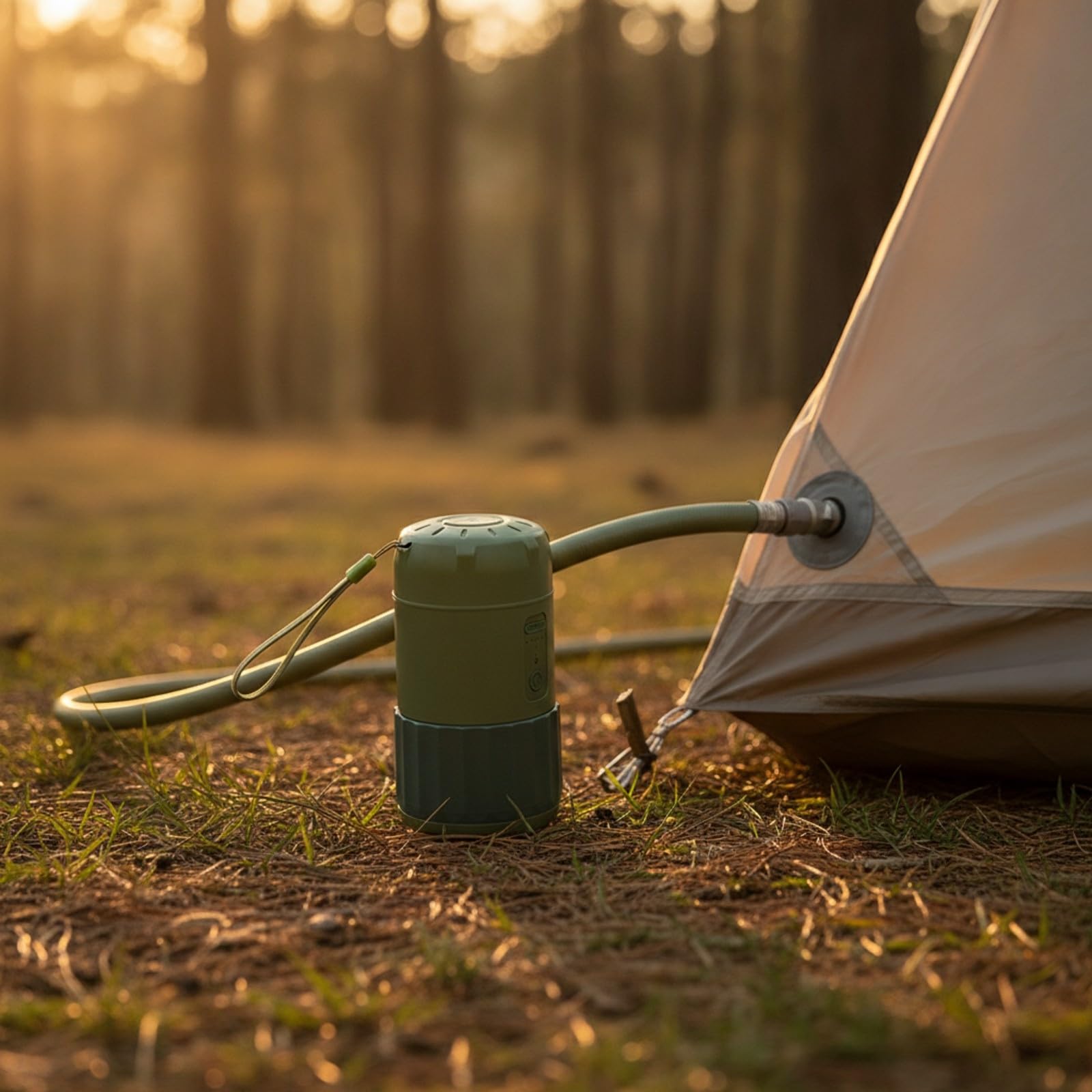 Inflador para Tiendas Campaña Portátil Inflador con Baría Versátil Herramienta Inflado para Camping, Montaje Campamento