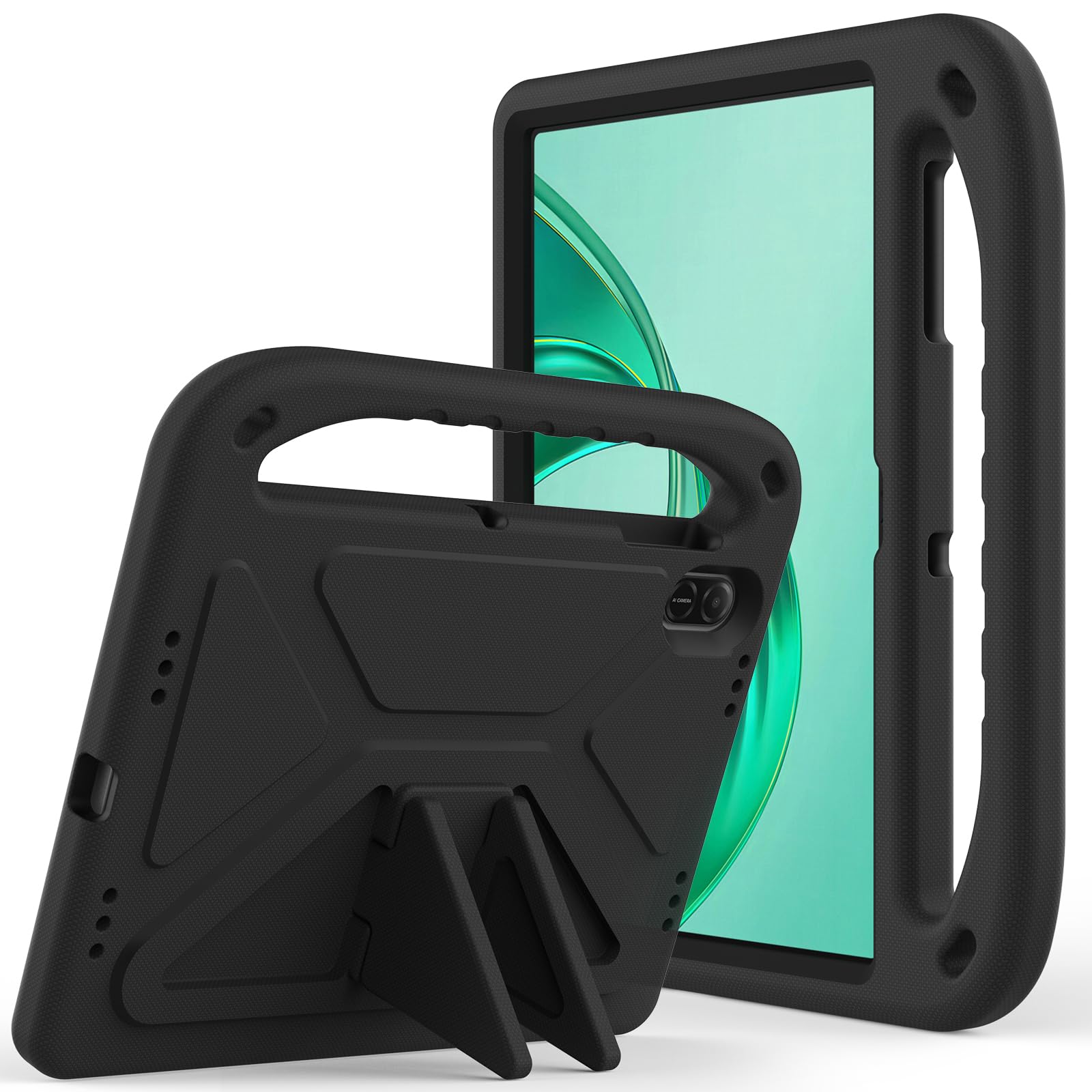 FDHYFGDY Custodia per Honor Pad X8a/Honor Pad X8b Cover, Custodia Leggera e Resistente Antiurto con Maniglia per Il Trasporto, Robusta Cover Protettiva per Bambini e Adulti,Nero