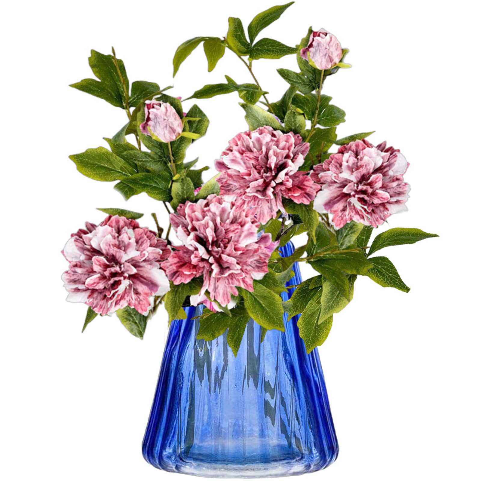 astylishome Red Peony Artificial Flowers Bouquets - Fake Flower Real Touch for Wedding Room Home Hotel Party 4620