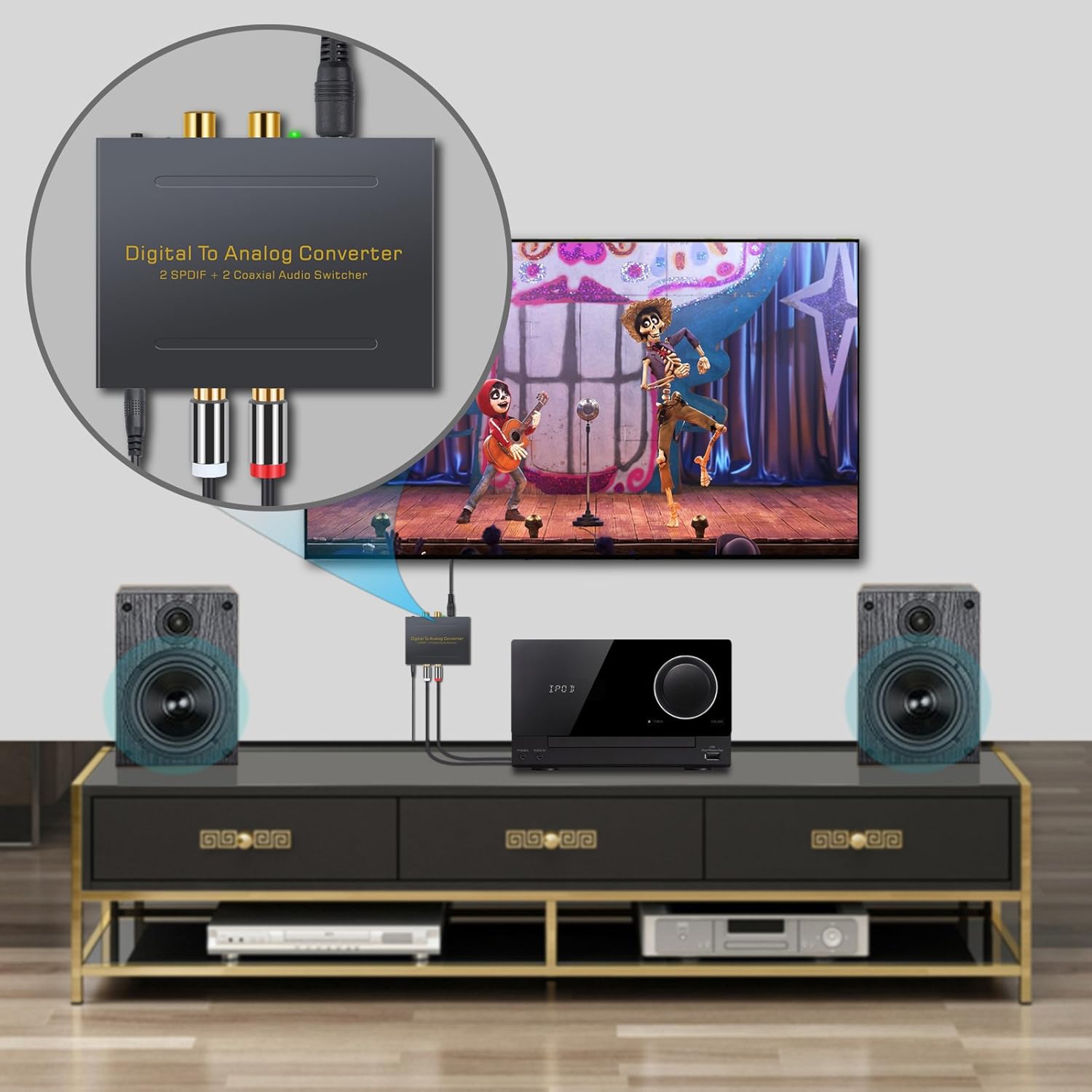 🔥 Cashback up to 70% Digital to Analog Audio Converter, PROZOR Digital to L/R RCA 3.5mm Audio, Optical to 3.5mm Optical Out to RCA Toslink to Analog with 2 Optical SPDIF Toslink + 2 Coaxial Input