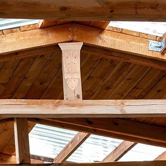 Wood Corbel with Carved Details European Style for Porch Posts