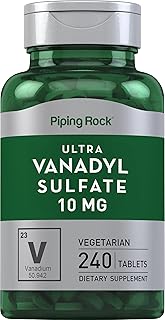 Piping Rock Vanadyl Sulfate | 10 mg | 240 Tablets | Ultra Complex | Vegetarian, Non-GMO, Gluten Free Supplement