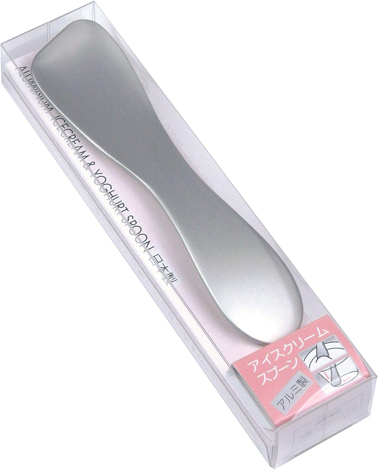 Endo Sansho Aluminum Ice Cream Spoon, Clear Case, Silver