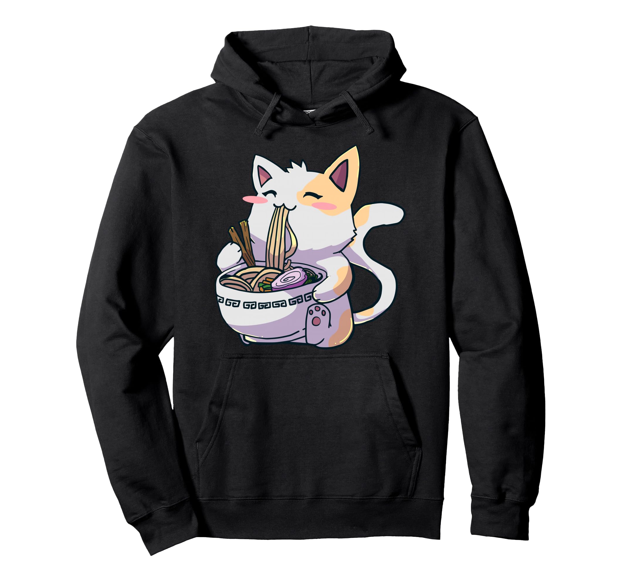 Ramen Anime Kawaii Neko Cat Pullover Hoodie
