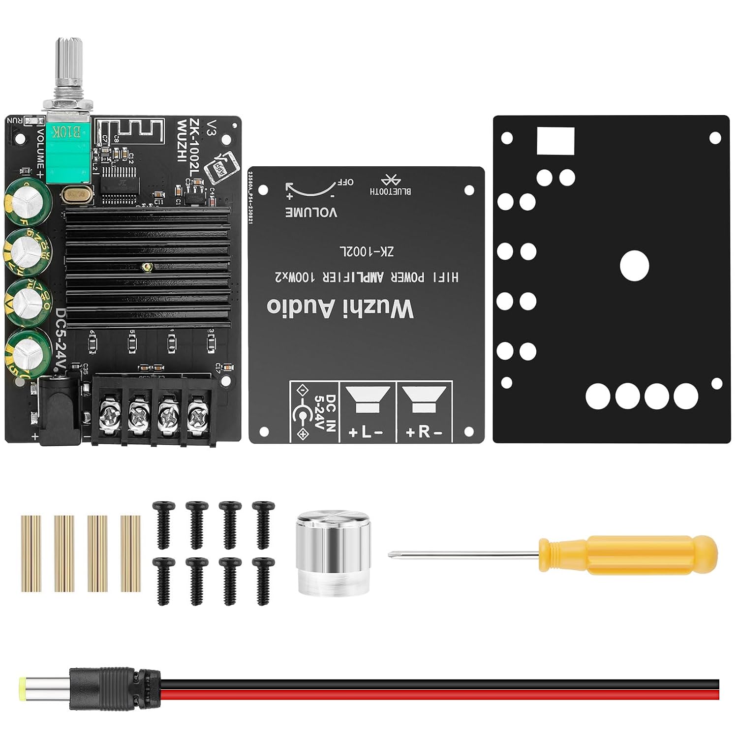 Mini Amplifier Board Bluetooth Amplifier 2.0 2X100W 5V-24V Audio Power Amplifier Module for Store Home Theater Speakers (ZK-1002L) image 2