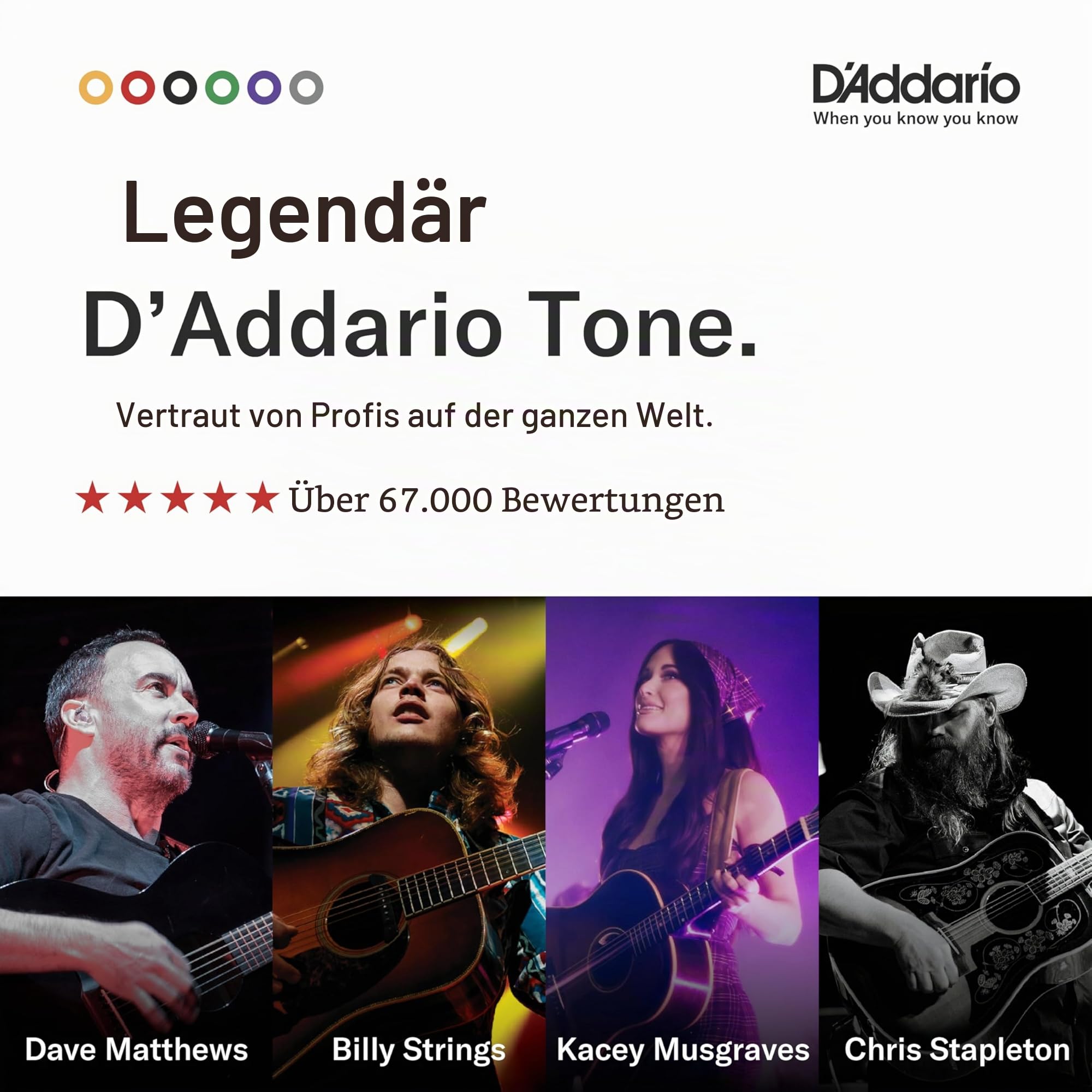 D'Addario EJ16-3D Phosphorbronze-Saiten für Akustikgitarren, Light, 3 Sets