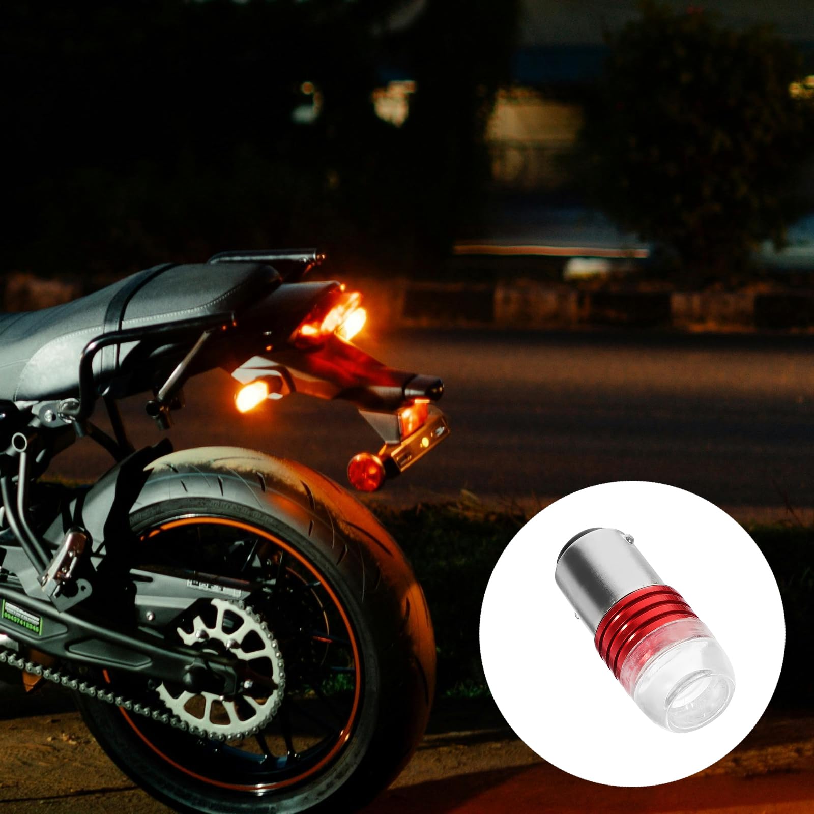 6 Piezas De Lámparas Motocicleta Bombillas LED Motocicleta Bombillas Luz Trasera Luz Trasera De Luz De 12V LED De La
