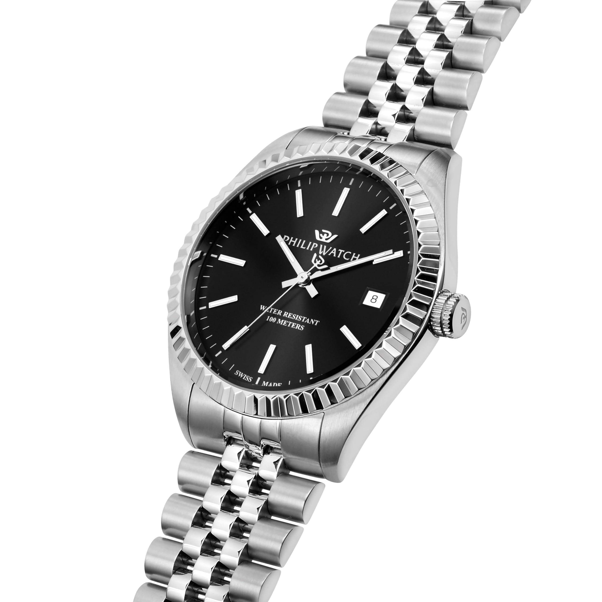 Philip Watch Orologio Uomo, Tempo, Data, Analogico, 39 mm, Collezione CARIBE URBAN
