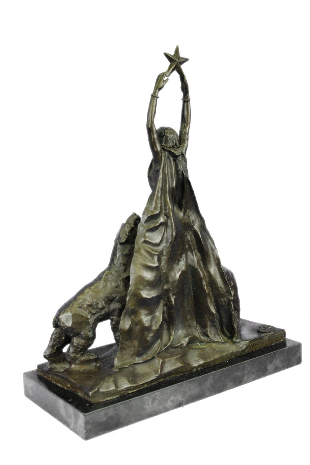 Amazon.co.jp: 手作りのブロンズ彫刻像は、二つのホッキョクグマ置物