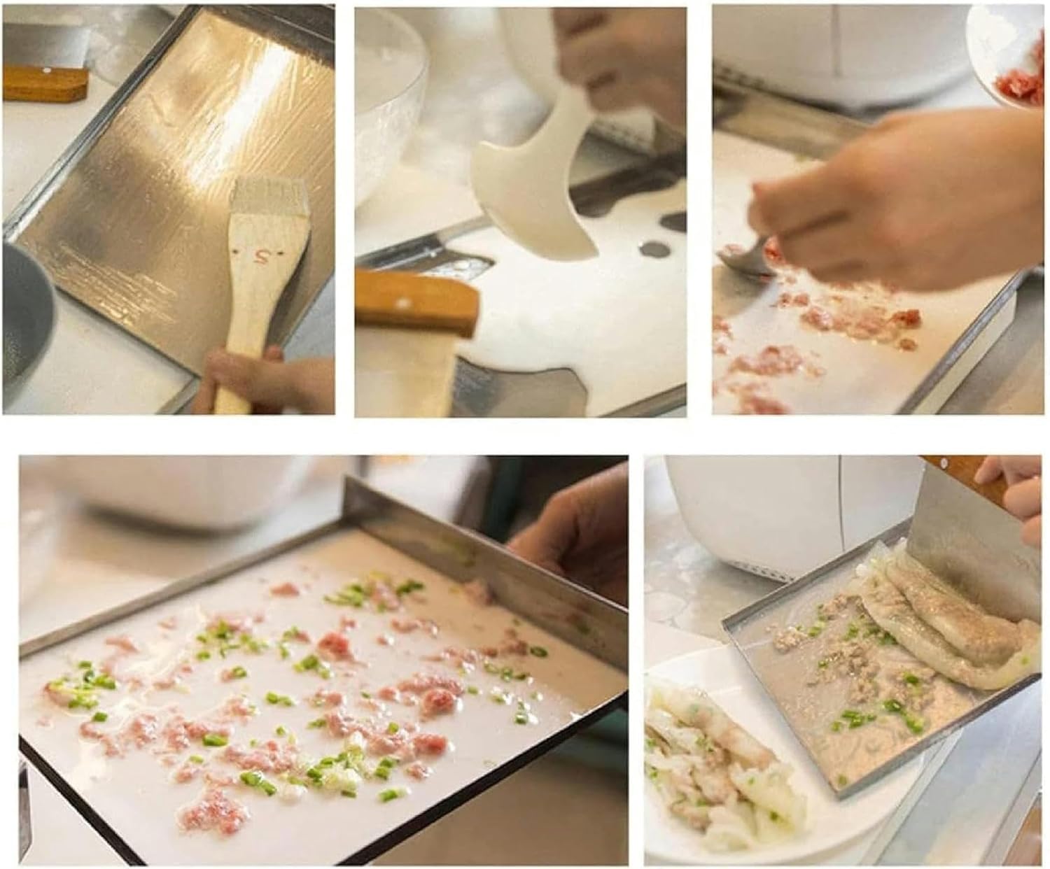 2 Grid Rice Roll Machine Vermicelli Roll,Rice Roll Machine Devices 2 Drawers Multi Use Cookware Durable,for Breakfast Household Drawer