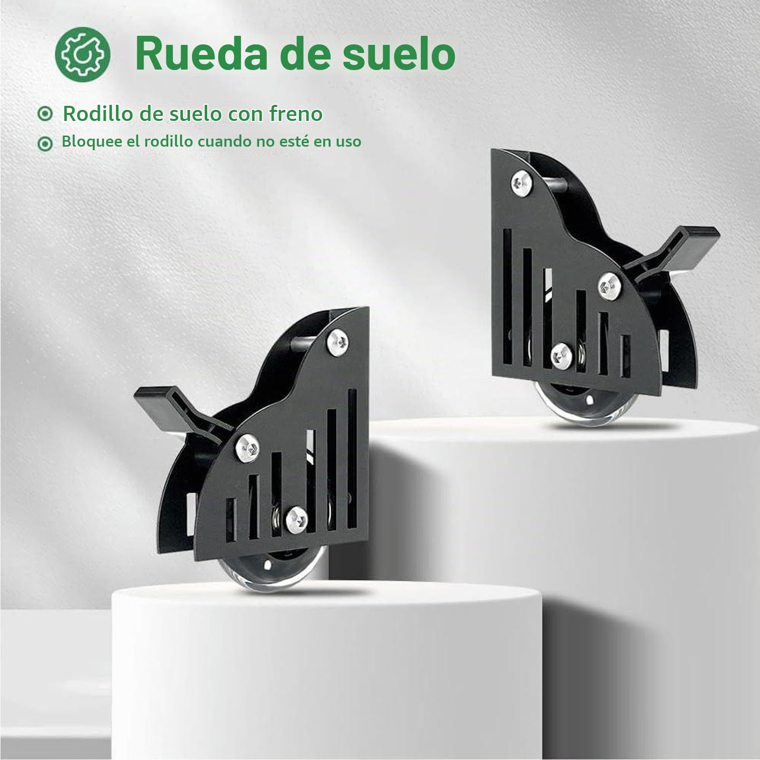 Gancho telescópico en hardware de escalera de biblioteca deslizante, incluye rueda inferior con freno, carga máxima 300 libras,100CM Track Kit
