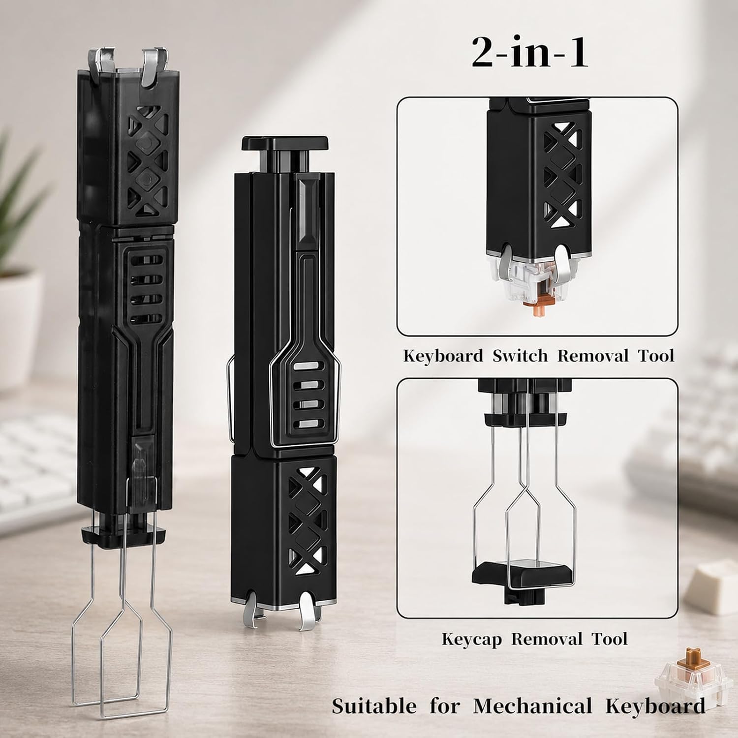 2-in-1 Switch Puller Keycap Puller for Mechanical Keyboards, Keycap Pullers for Mechanical Keyboard DIY Tool Easily Reduce and Replace Gaming Keyboard Switches and Keycaps image 3