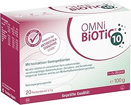 OMNi BiOTiC 10, 20 Servings (100 g), 10 Bacterial Strains, 10 Billion Germs per Daily Dose, Powder, With Inulin,Vegan, Gluten-Free, Lactose-Free, Daily Use