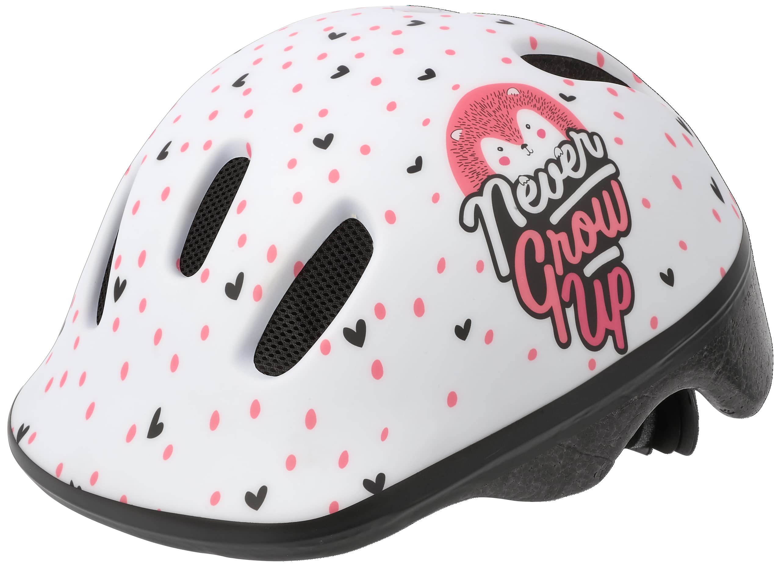 Polisport 8740200048 Baby Helmet Hoggy XXS (44–48 cm) – White/Pink Matte | Unisex Baby Bike Helmet, Lightweight, Adjustable, Safe, Toddler Helmet