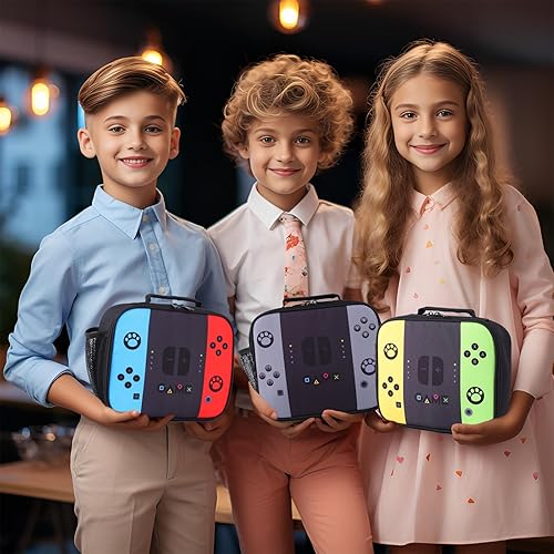 Miniatura 7 de MORIOX Lonchera con diseño de videojuegos para niños, bolsa con aislamiento suave para niños, niñas, adolescentes, para la escuela, picnic,
