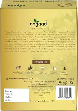 Organic Frankincense Frereana Resin 2oz (56.8g) 100% Pure Wild-Harvested Boswellia Frereana | High-end Incense | Premium Frereana Resin for Purification, Aromatherapy, Olibanum Luban.